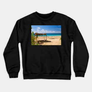 Sandy Beach of Tropical Island Crewneck Sweatshirt